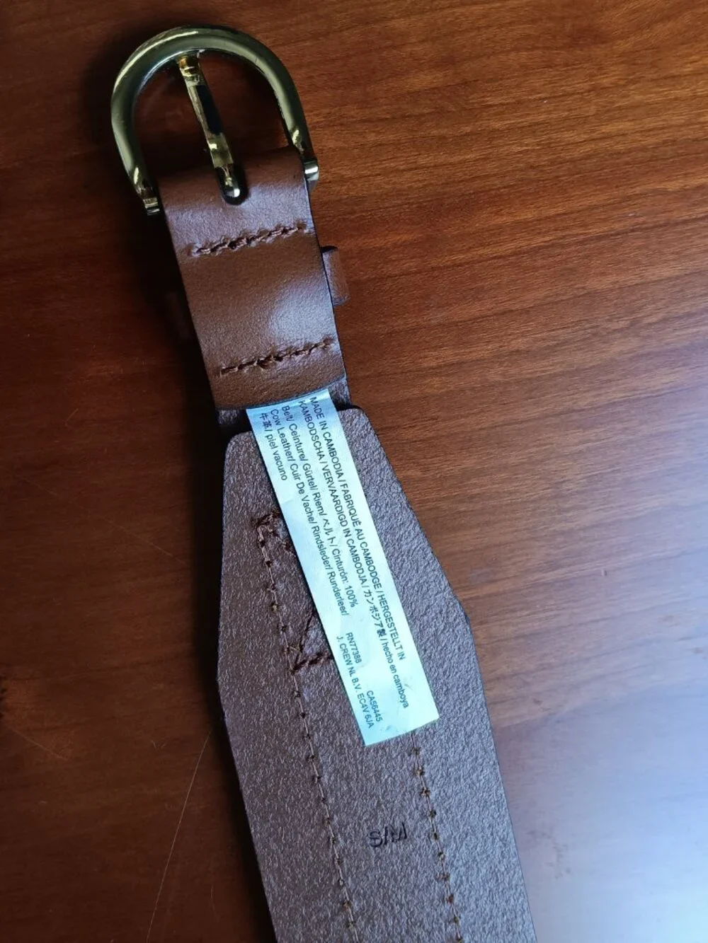 J. Crew Tapered Light Brown Leather Belt Size S/M - Picture 7 of 9
